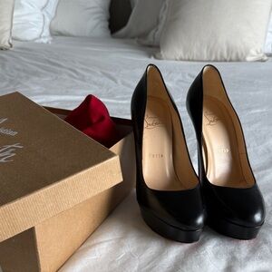 Christian Louboutin Bianca Black Leather Pumps
